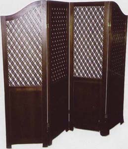 5' Wooden Desig Trellis Design Shoji Screen